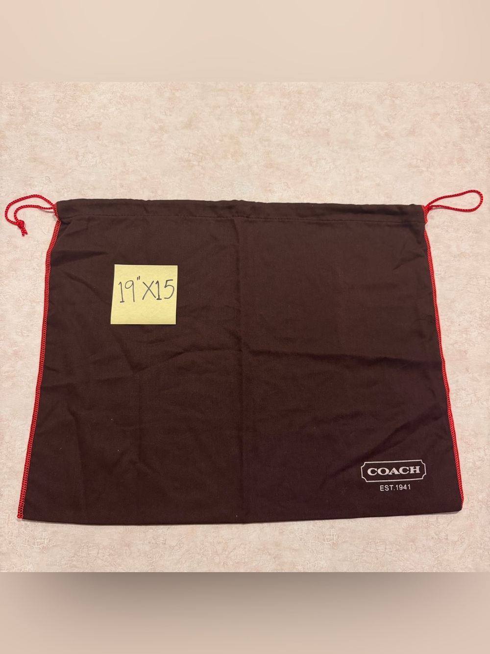 Coach Vintage Brown Drawstring Dust Bag